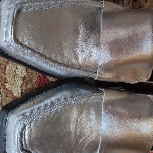 Vince Camuto Metallic Silver Loafers - Picture 8 of 8